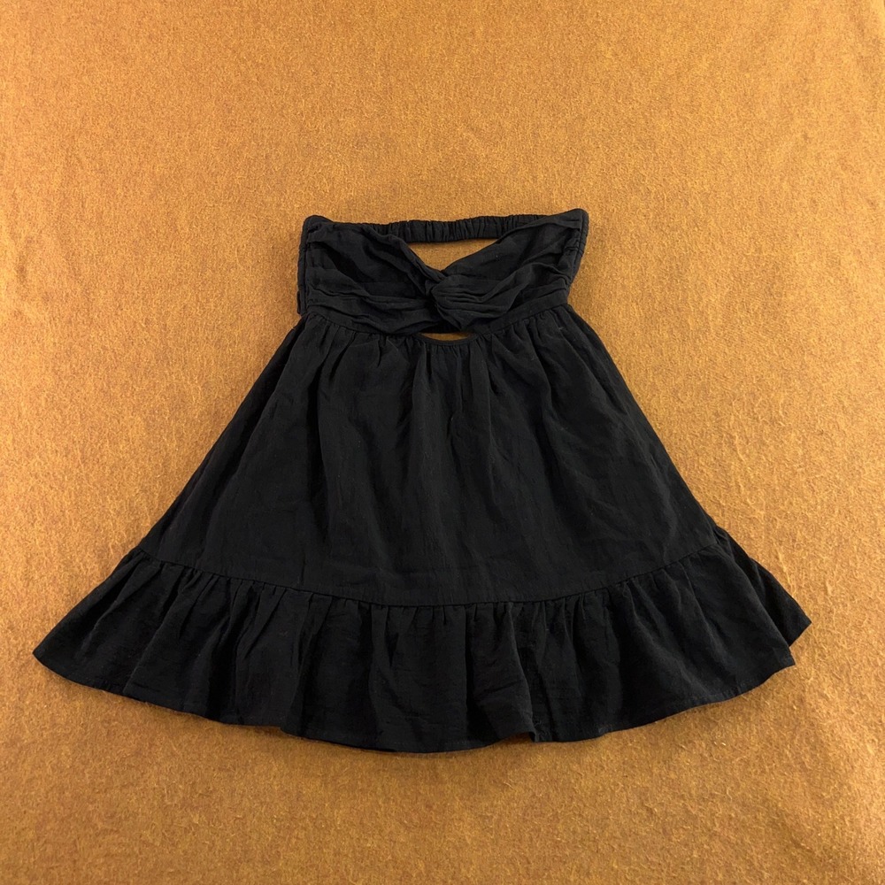 Cotton Candy LA Womens Medium Black Twist Front Strapless Skort Romper New